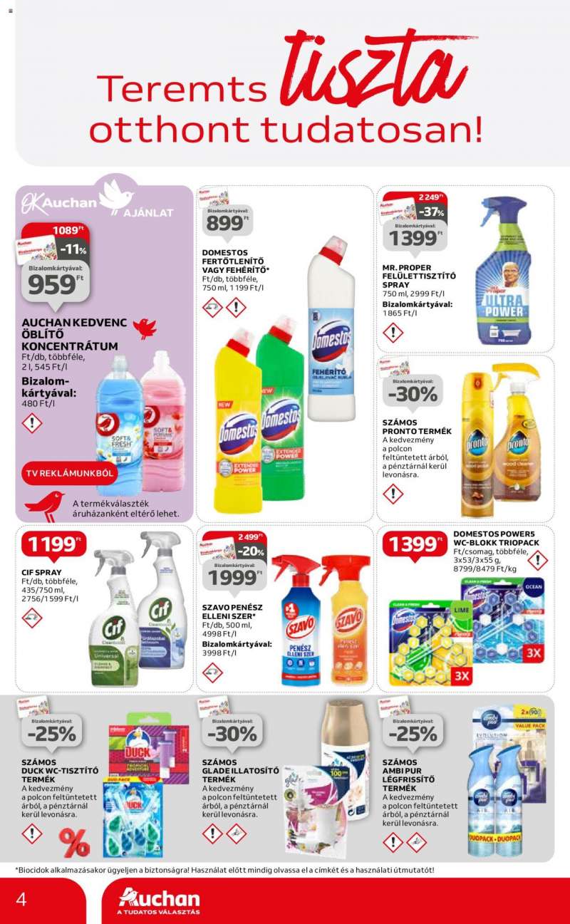 Auchan Hipermarket takarítás ajánlatok 4 oldal