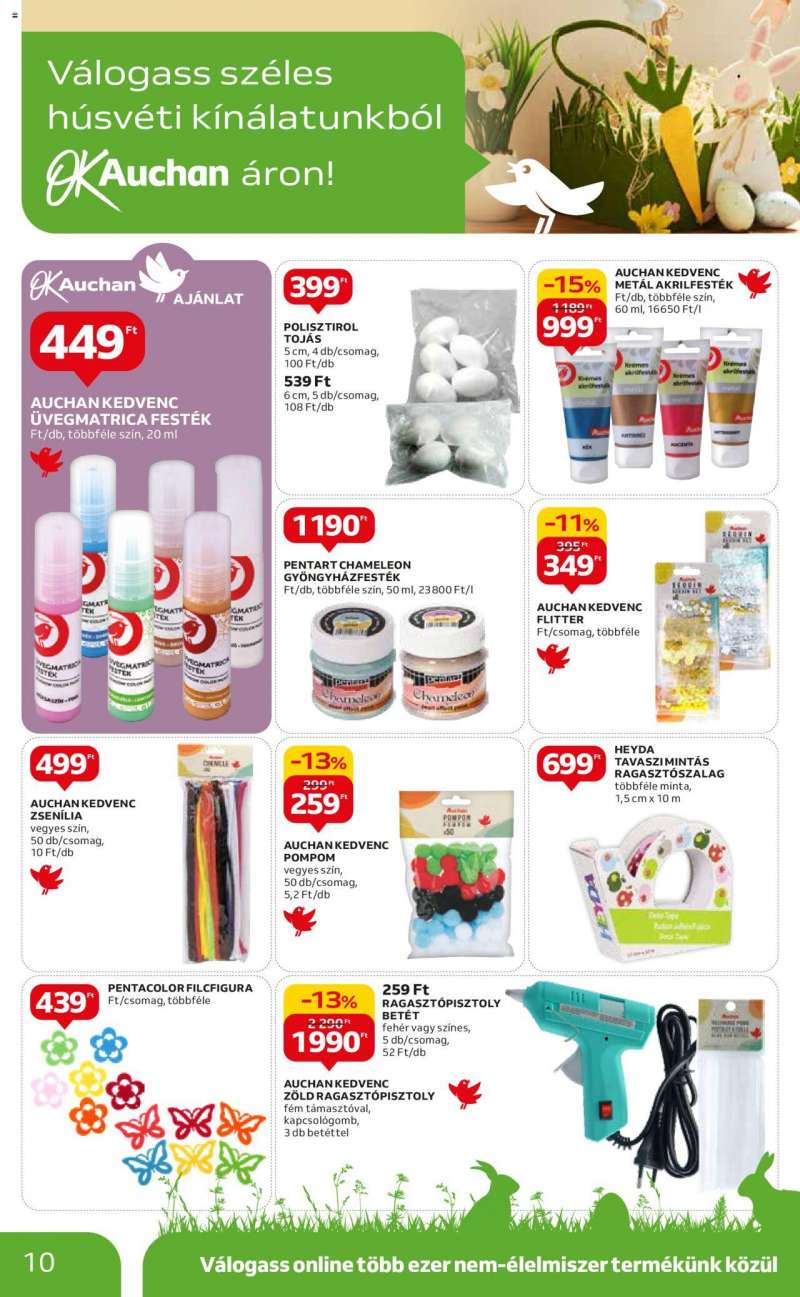 Auchan Hipermarket húsvéti nem élelmiszer ajánlatok 10 oldal