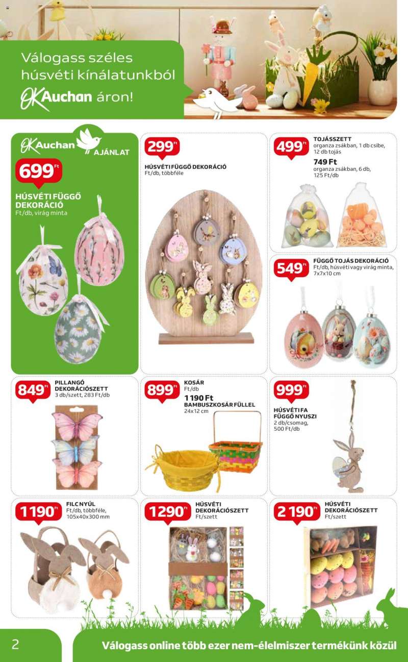 Auchan Hipermarket húsvéti nem élelmiszer ajánlatok 2 oldal