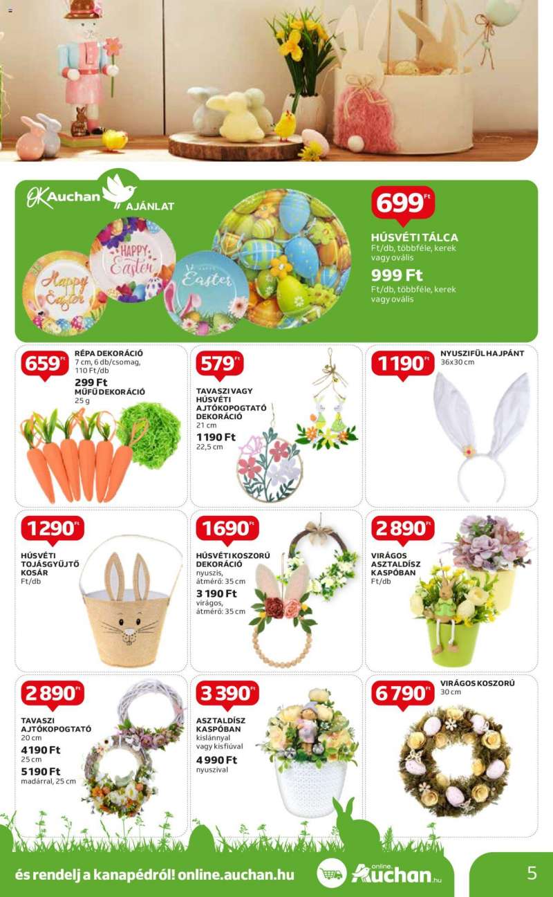 Auchan Hipermarket húsvéti nem élelmiszer ajánlatok 5 oldal