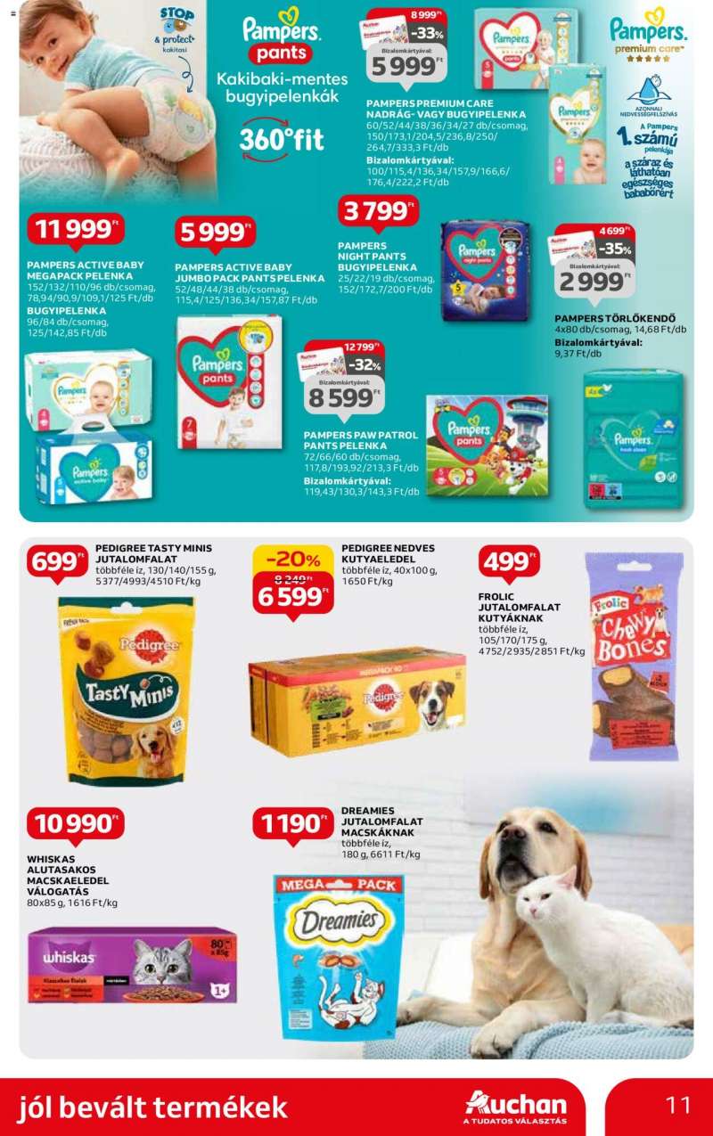 Auchan Hipermarket ismert márka ajánlatok 11 oldal