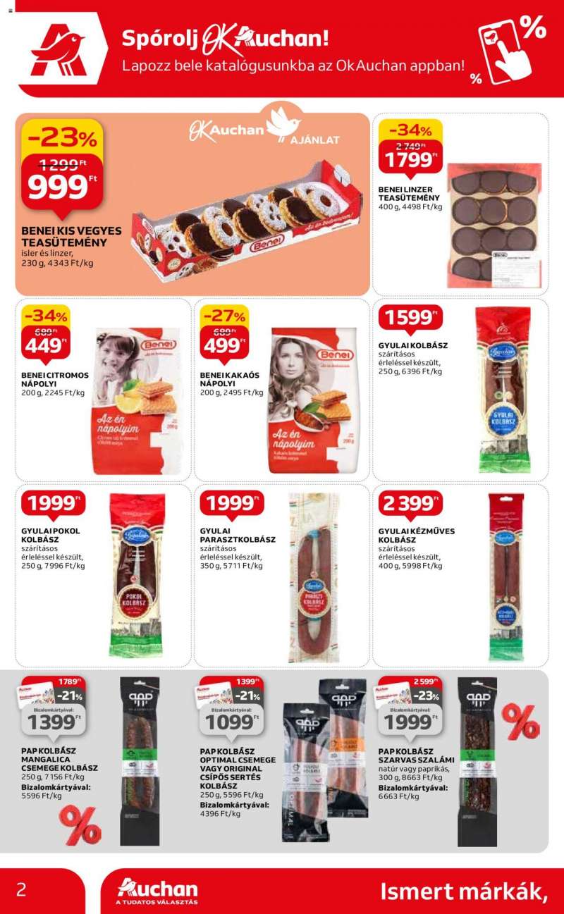 Auchan Hipermarket ismert márka ajánlatok 2 oldal