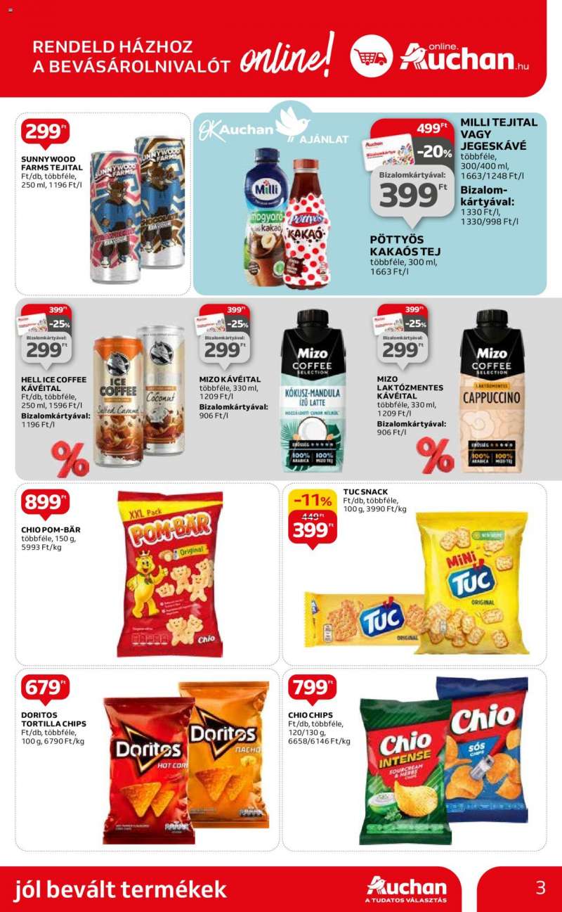 Auchan Hipermarket ismert márka ajánlatok 3 oldal