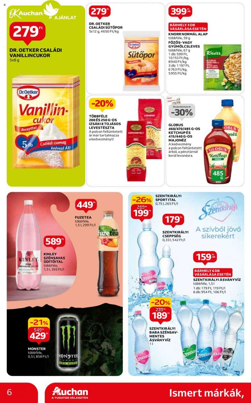 Auchan Hipermarket ismert márka ajánlatok 6 oldal