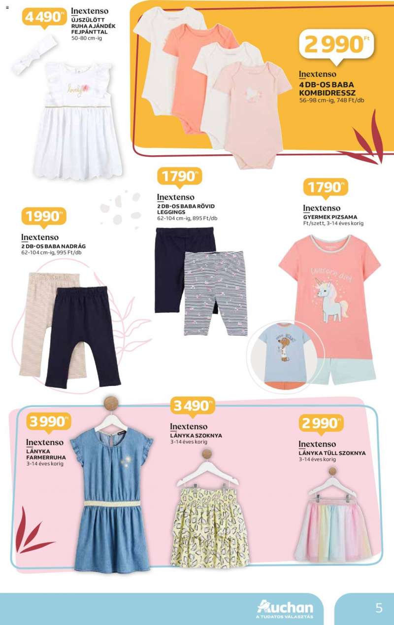 Auchan Hipermarket ruházati ajánlatok 5 oldal