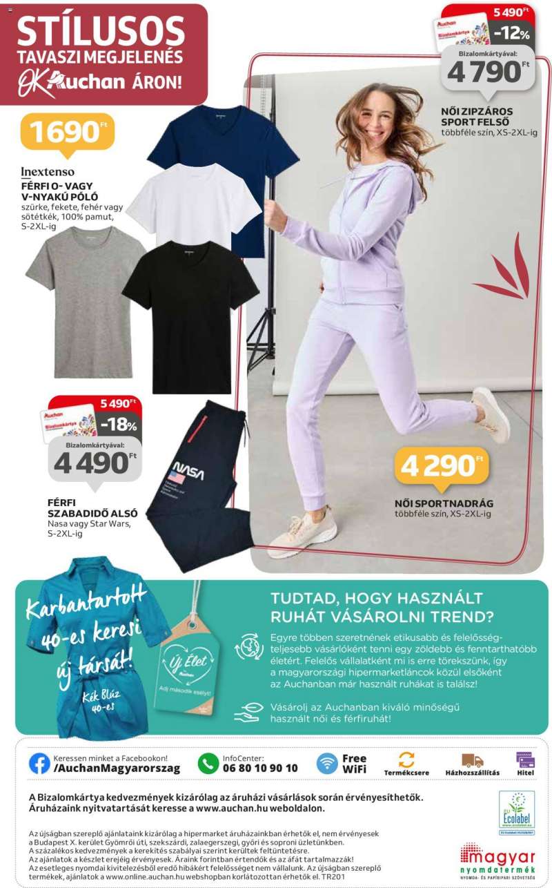 Auchan Hipermarket ruházati ajánlatok 8 oldal