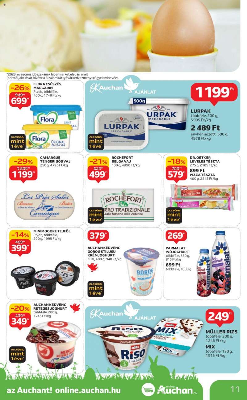 Auchan Hipermarket húsvéti élelmiszer ajánlatok 11 oldal