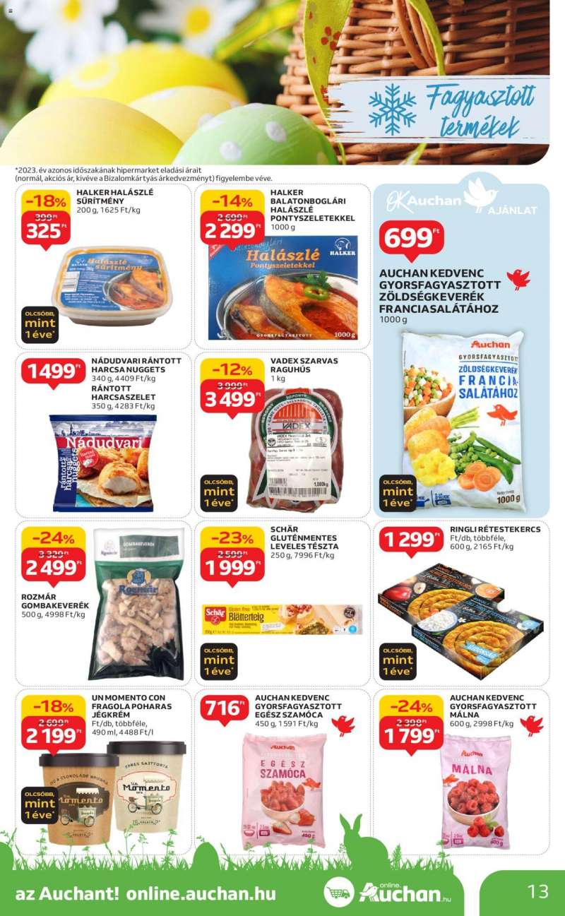 Auchan Hipermarket húsvéti élelmiszer ajánlatok 13 oldal