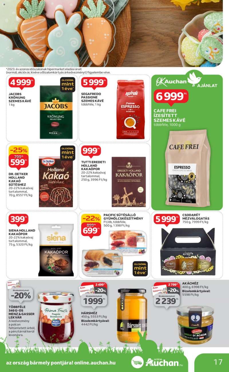 Auchan Hipermarket húsvéti élelmiszer ajánlatok 17 oldal