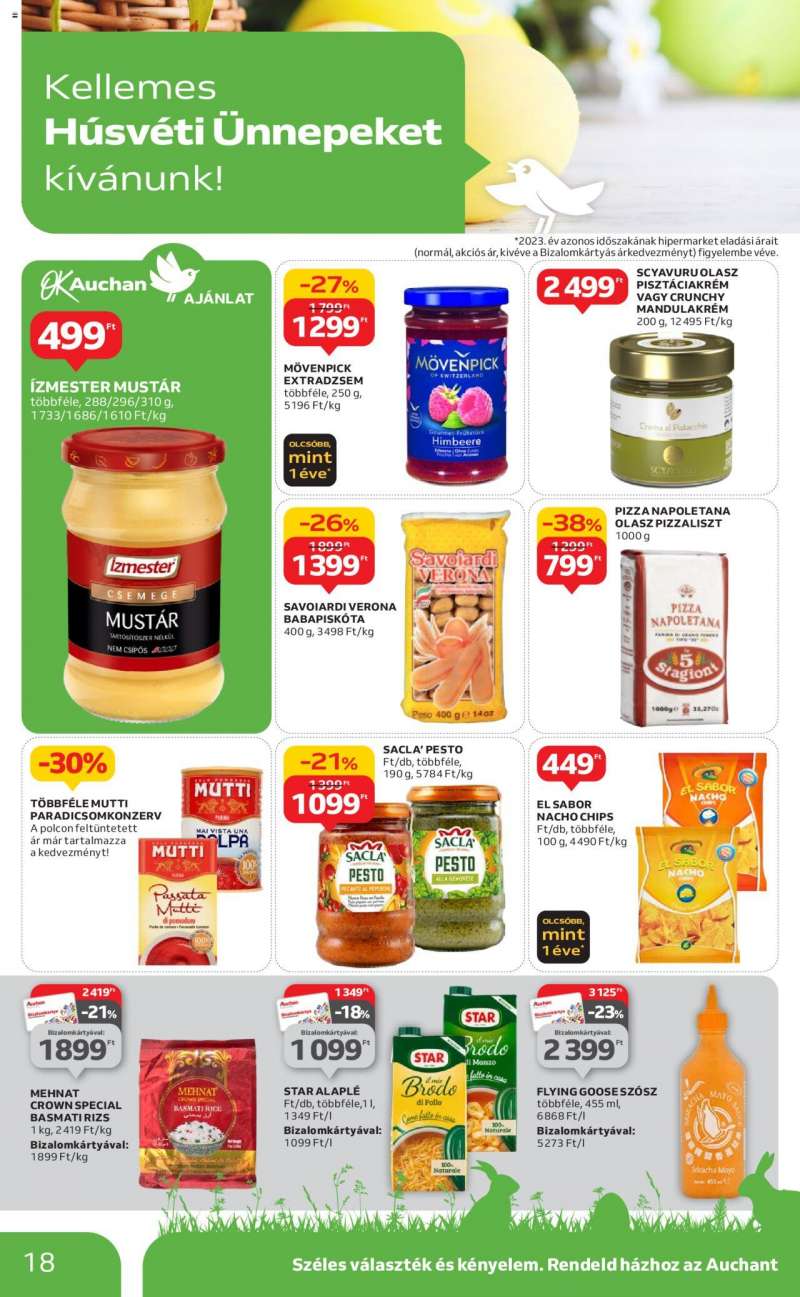 Auchan Hipermarket húsvéti élelmiszer ajánlatok 18 oldal