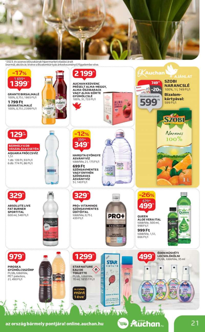 Auchan Hipermarket húsvéti élelmiszer ajánlatok 21 oldal