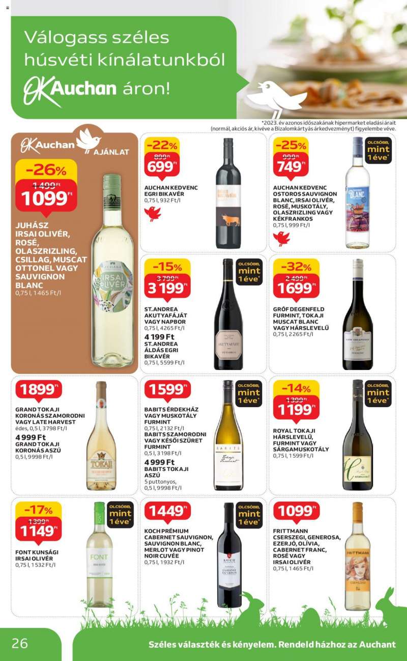 Auchan Hipermarket húsvéti élelmiszer ajánlatok 26 oldal