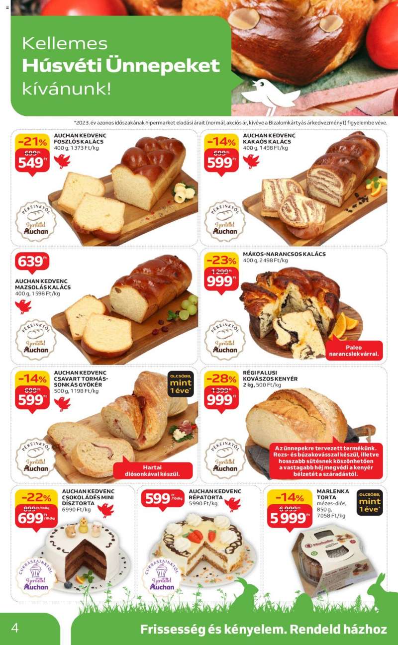 Auchan Hipermarket húsvéti élelmiszer ajánlatok 4 oldal