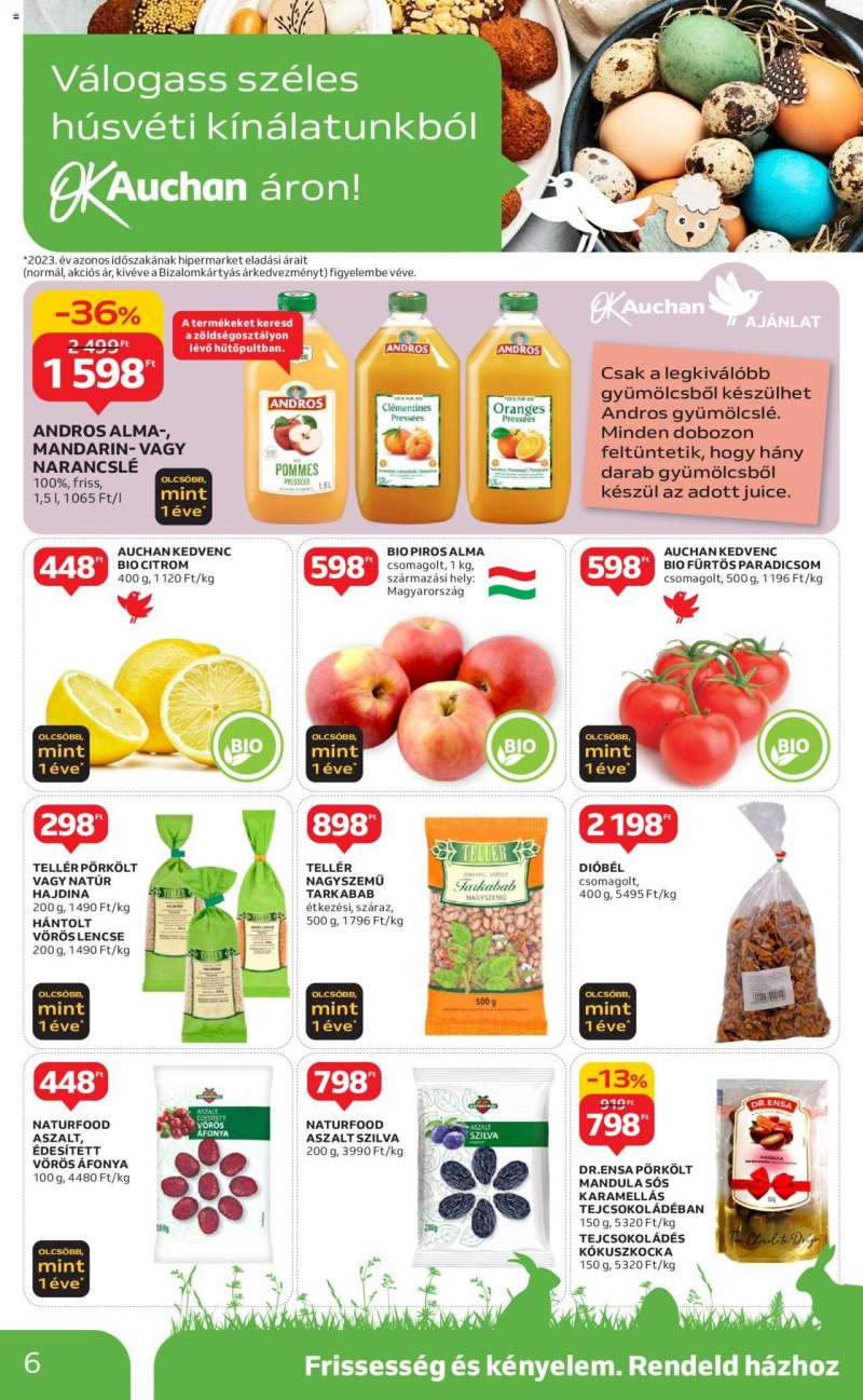 Auchan Hipermarket húsvéti élelmiszer ajánlatok 6 oldal