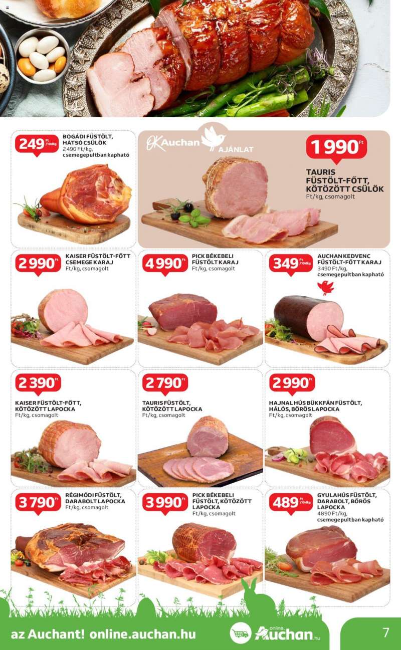 Auchan Hipermarket húsvéti élelmiszer ajánlatok 7 oldal