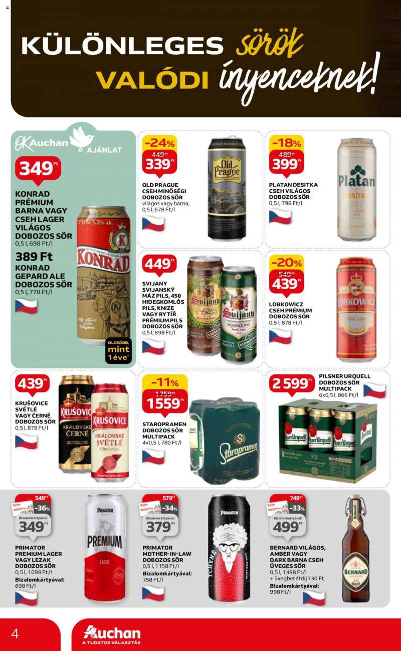 Auchan Hipermarket sör ajánlatok 4 oldal