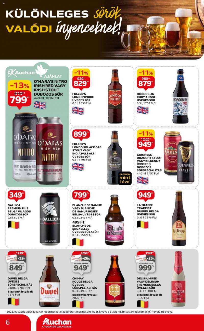 Auchan Hipermarket sör ajánlatok 6 oldal