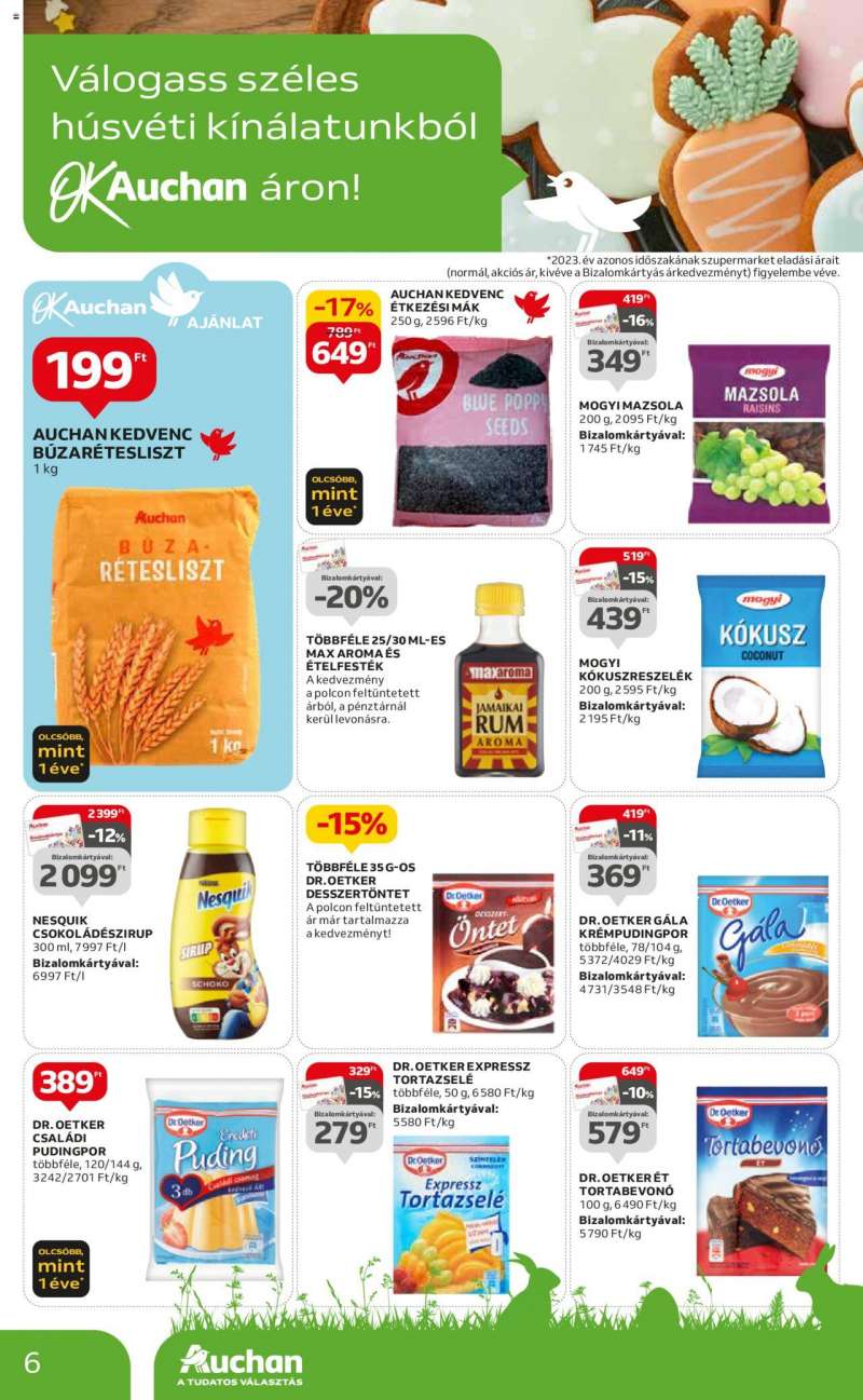 Auchan Szupermarket húsvéti élelmiszer ajánlatok 6 oldal
