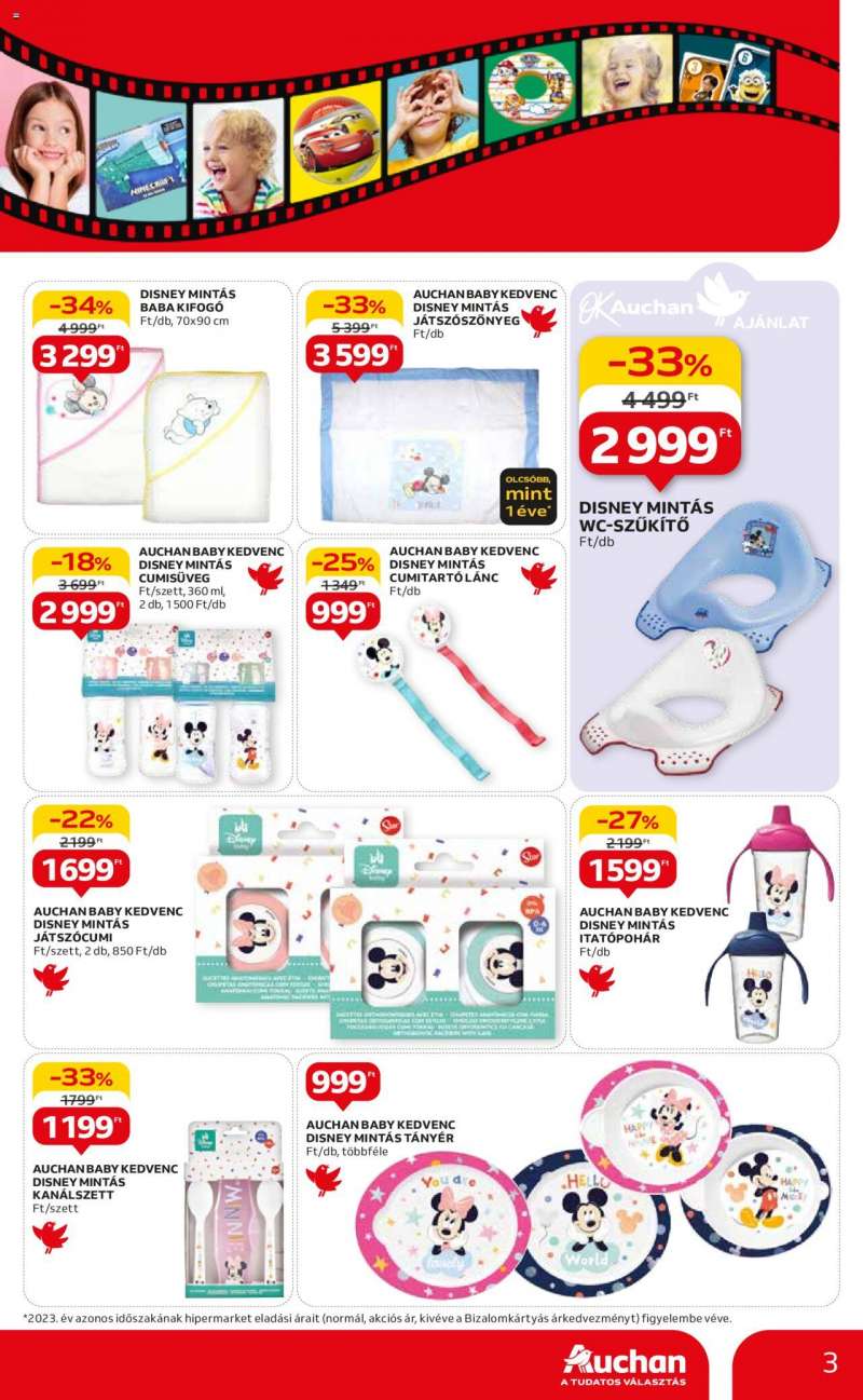 Auchan Hipermarket kedvenc karakterek ajánlatok 3 oldal