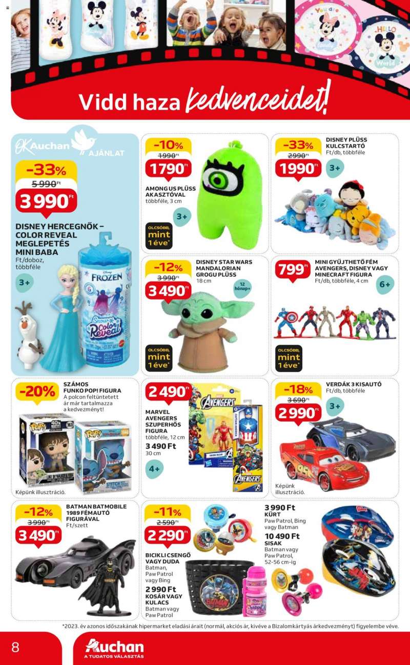 Auchan Hipermarket kedvenc karakterek ajánlatok 8 oldal
