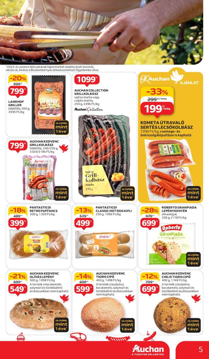 Auchan Hipermarket grill ajánlatok 5 oldal