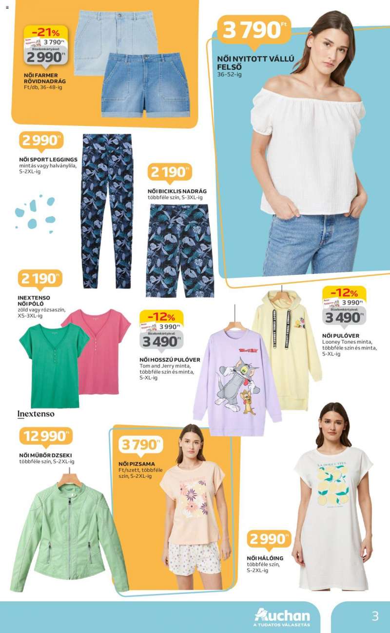 Auchan Hipermarket tavaszi textil ajánlatok 3 oldal