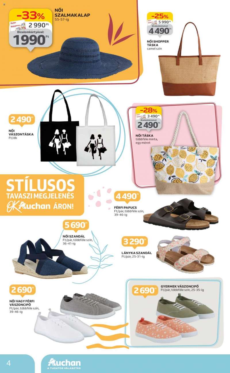 Auchan Hipermarket tavaszi textil ajánlatok 4 oldal