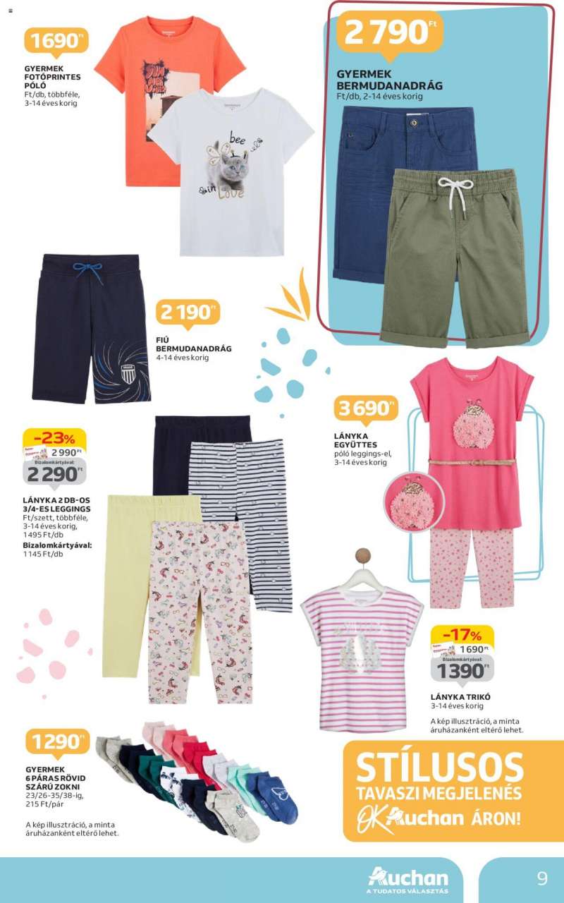 Auchan Hipermarket tavaszi textil ajánlatok 9 oldal