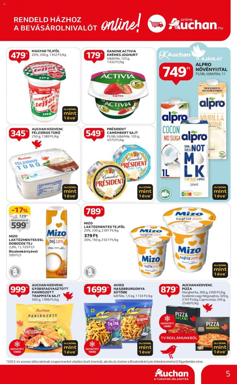 Auchan Szupermarket akciós újság 5 oldal