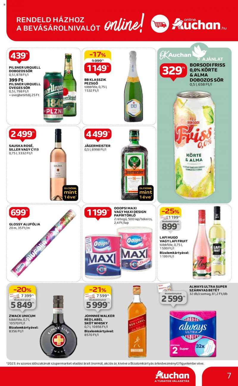 Auchan Szupermarket akciós újság 7 oldal