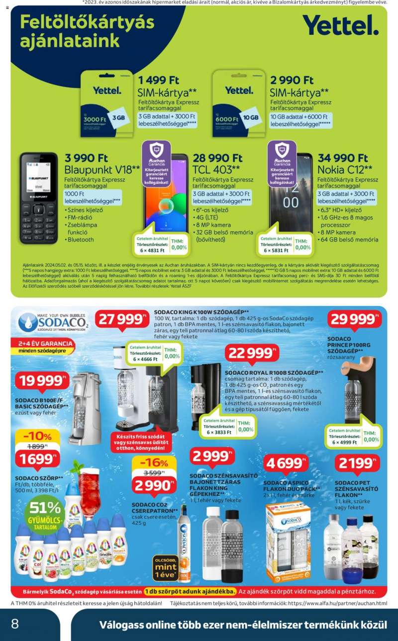 Auchan Hipermarket elektronikai ajánlatok 8 oldal
