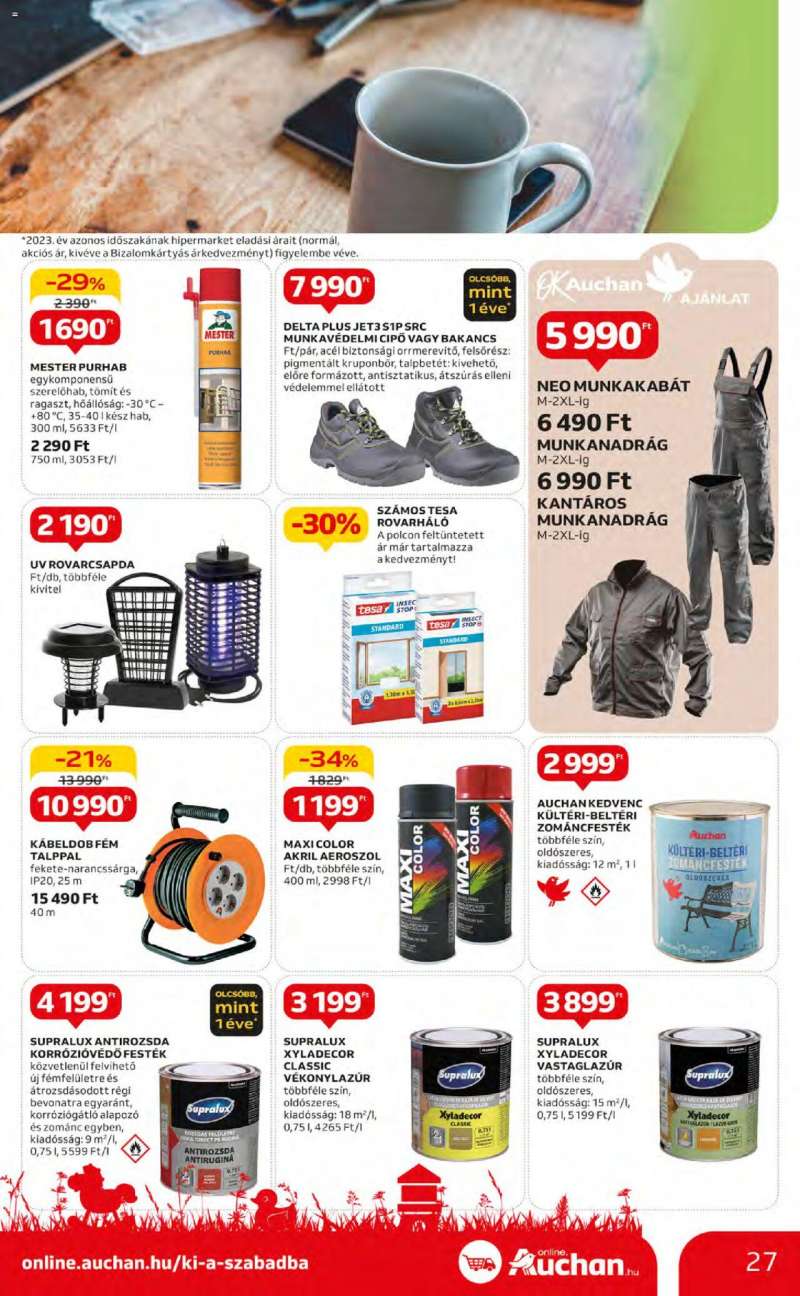 Auchan Hipermarket szabadidő ajánlatok 27 oldal