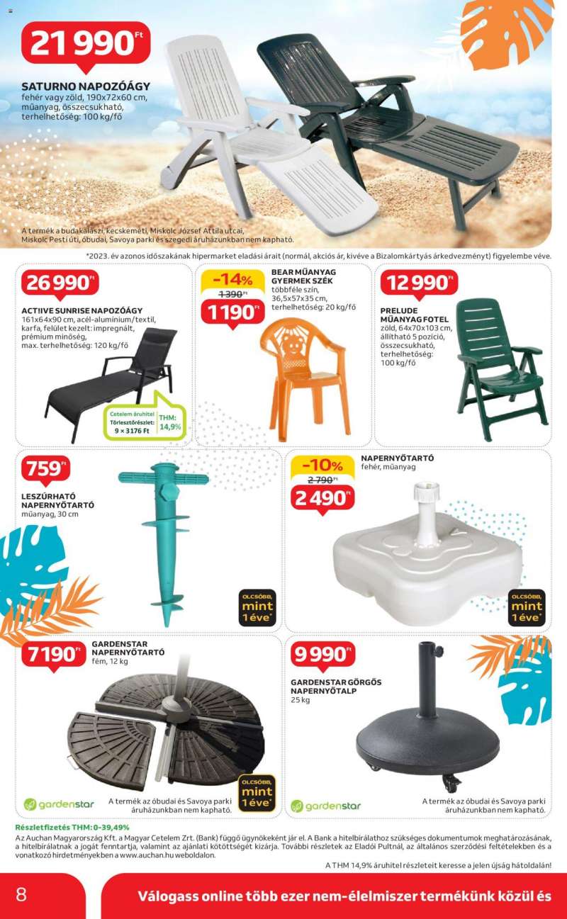 Auchan Hipermarket nyári ajánlatok 8 oldal