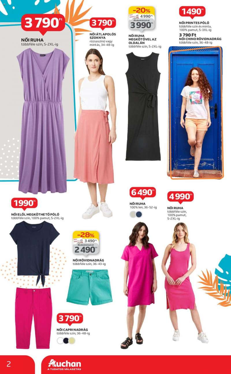 Auchan Hipermarket nyári textil ajánlatok 2 oldal