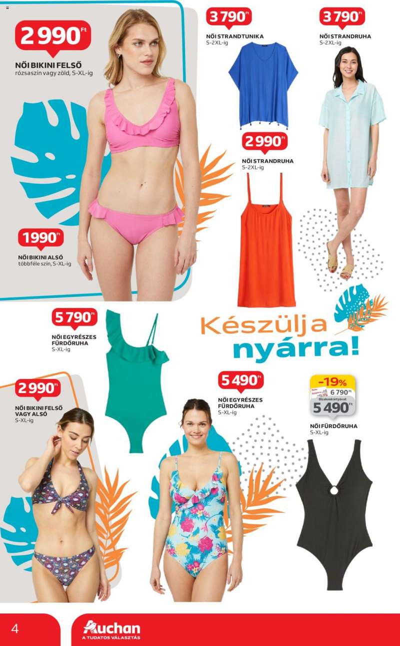 Auchan Hipermarket nyári textil ajánlatok 4 oldal