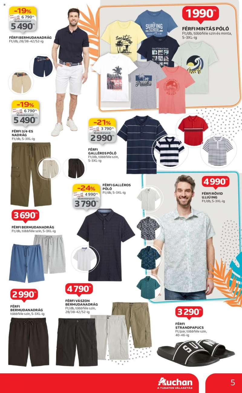Auchan Hipermarket nyári textil ajánlatok 5 oldal