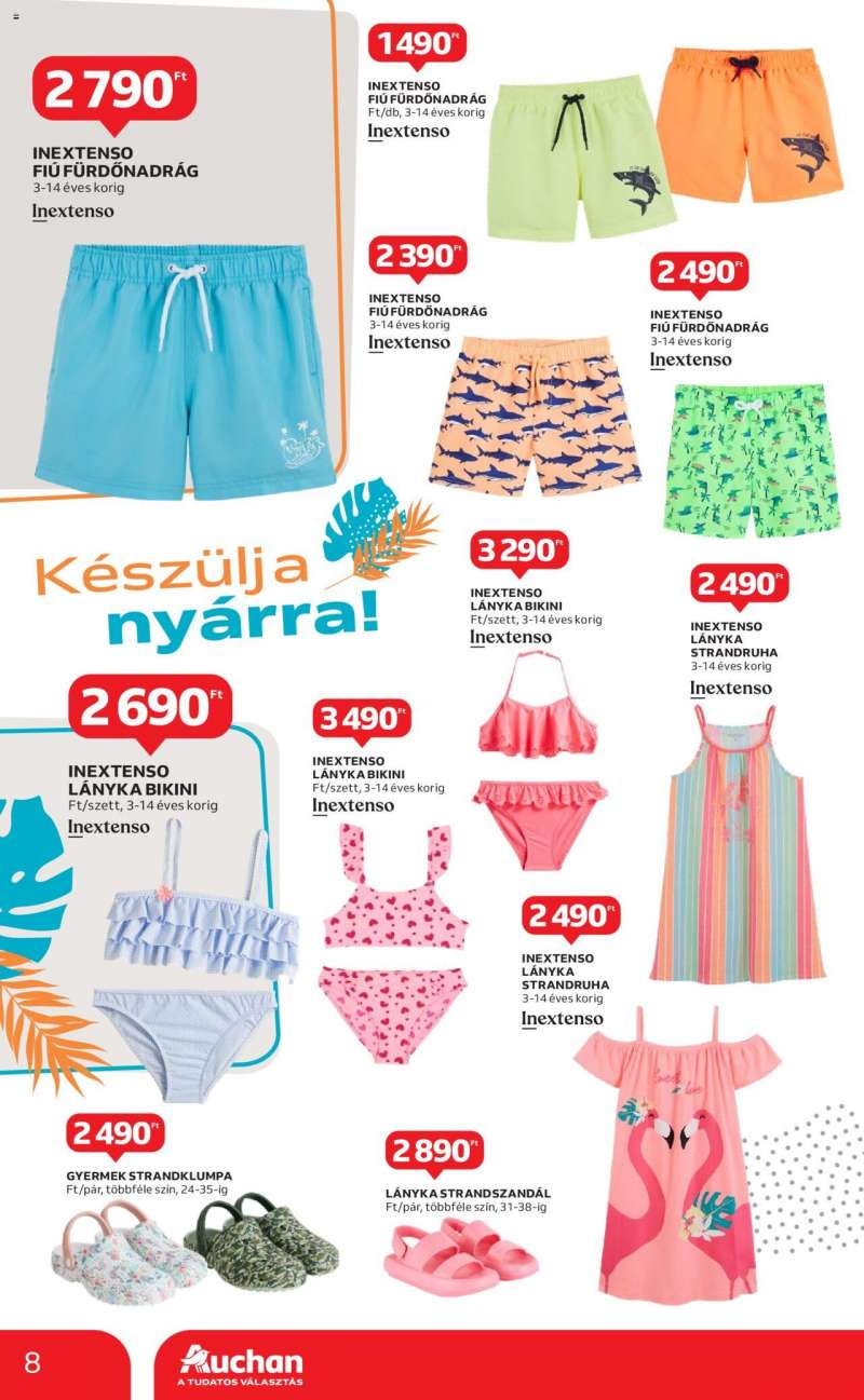 Auchan Hipermarket nyári textil ajánlatok 8 oldal