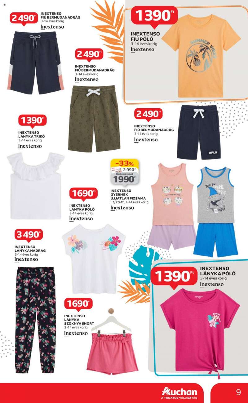 Auchan Hipermarket nyári textil ajánlatok 9 oldal
