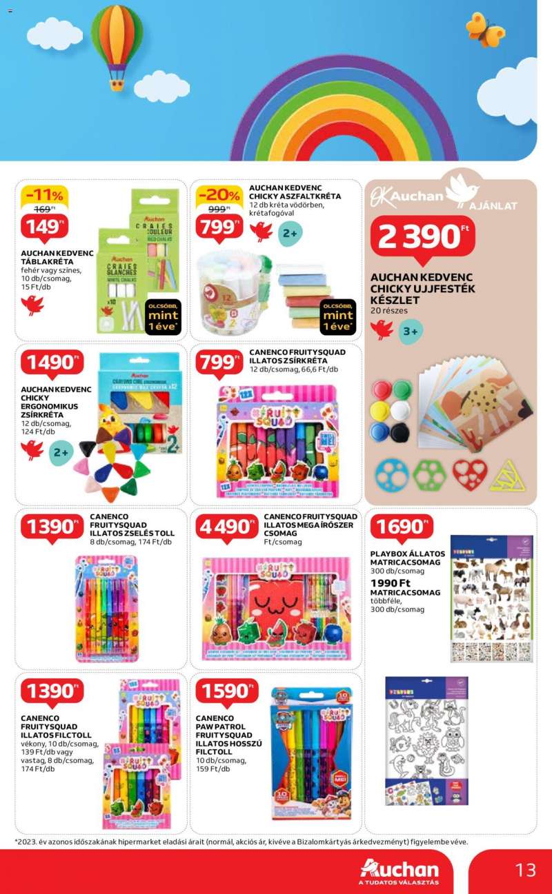 Auchan  Hipermarket gyereknapi ajánlatok 13 oldal