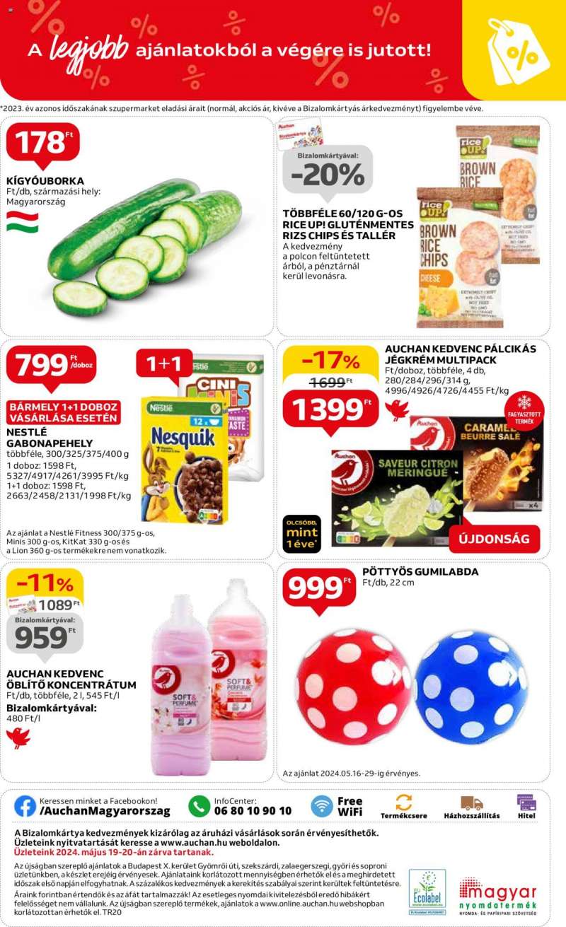 Auchan Szupermarket akciós újság 12 oldal
