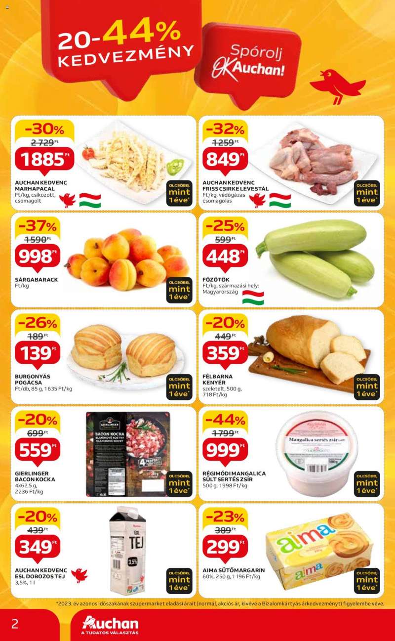 Auchan Szupermarket akciós újság 2 oldal