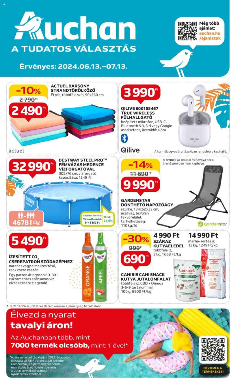 Auchan Indul a nyár 1 hónapos ajánlataink / Hipermarket 1 oldal
