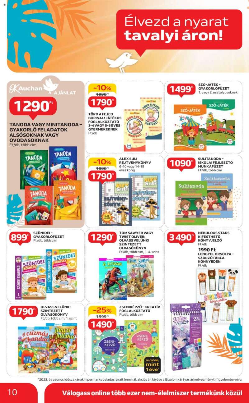 Auchan Indul a nyár 1 hónapos ajánlataink / Hipermarket 10 oldal