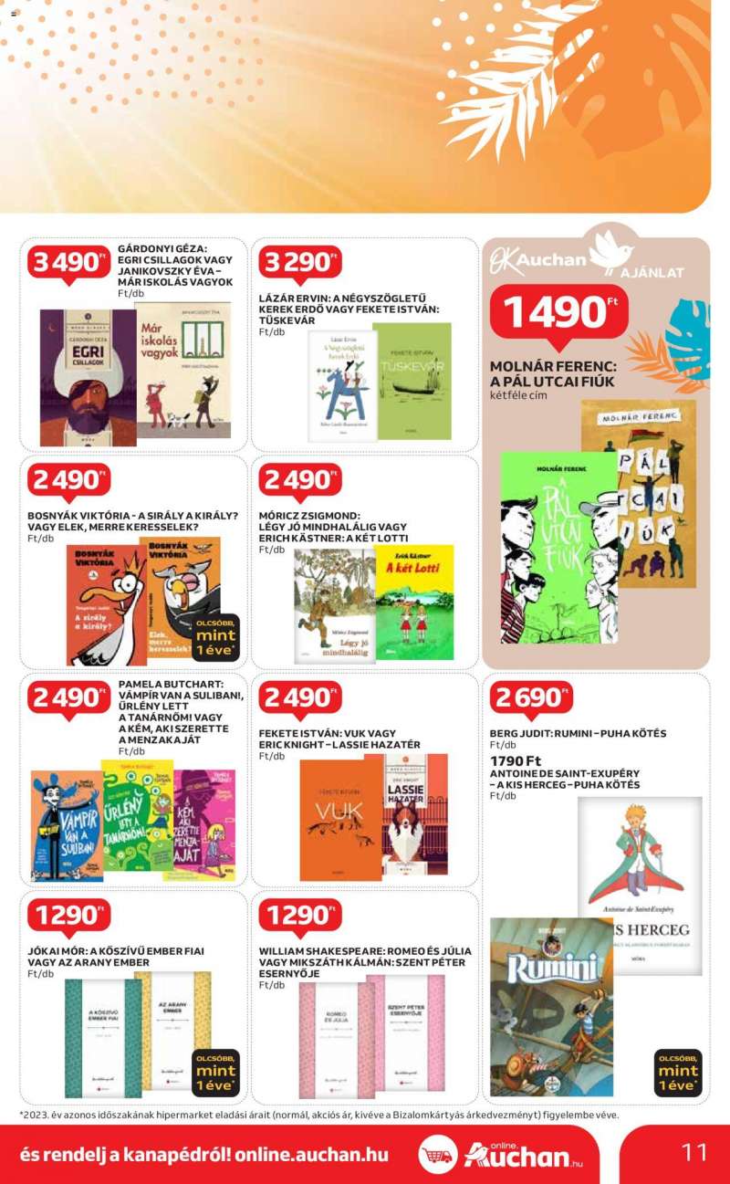 Auchan Indul a nyár 1 hónapos ajánlataink / Hipermarket 11 oldal