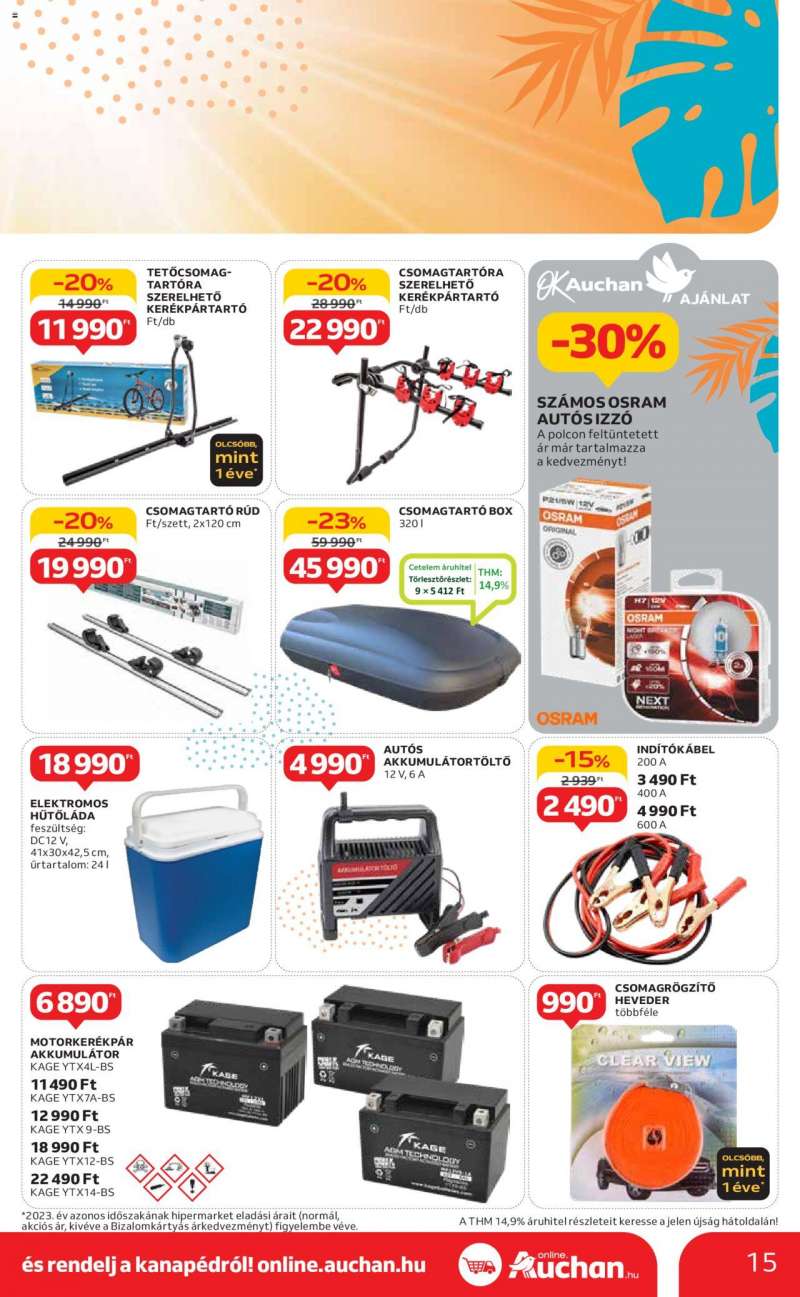 Auchan Indul a nyár 1 hónapos ajánlataink / Hipermarket 15 oldal