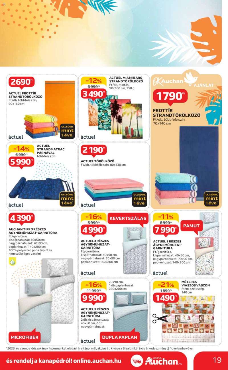 Auchan Indul a nyár 1 hónapos ajánlataink / Hipermarket 19 oldal