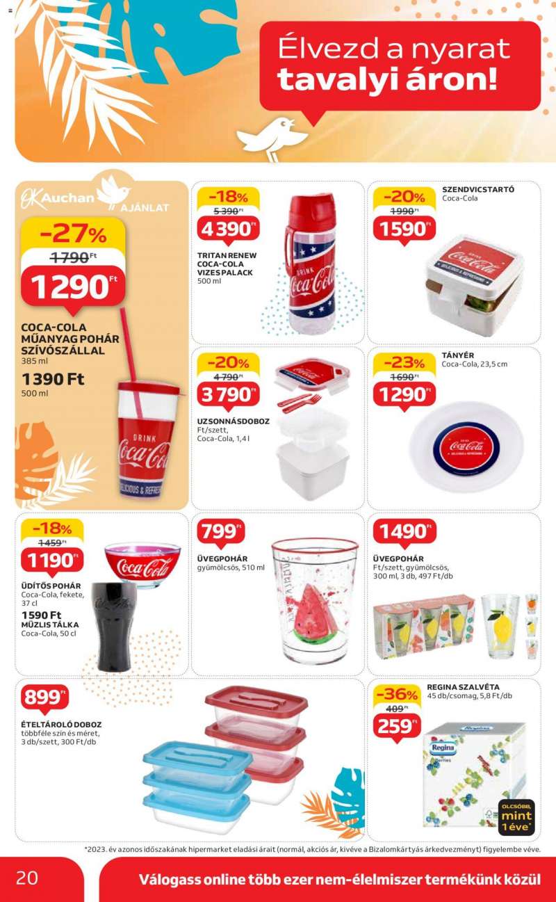Auchan Indul a nyár 1 hónapos ajánlataink / Hipermarket 20 oldal