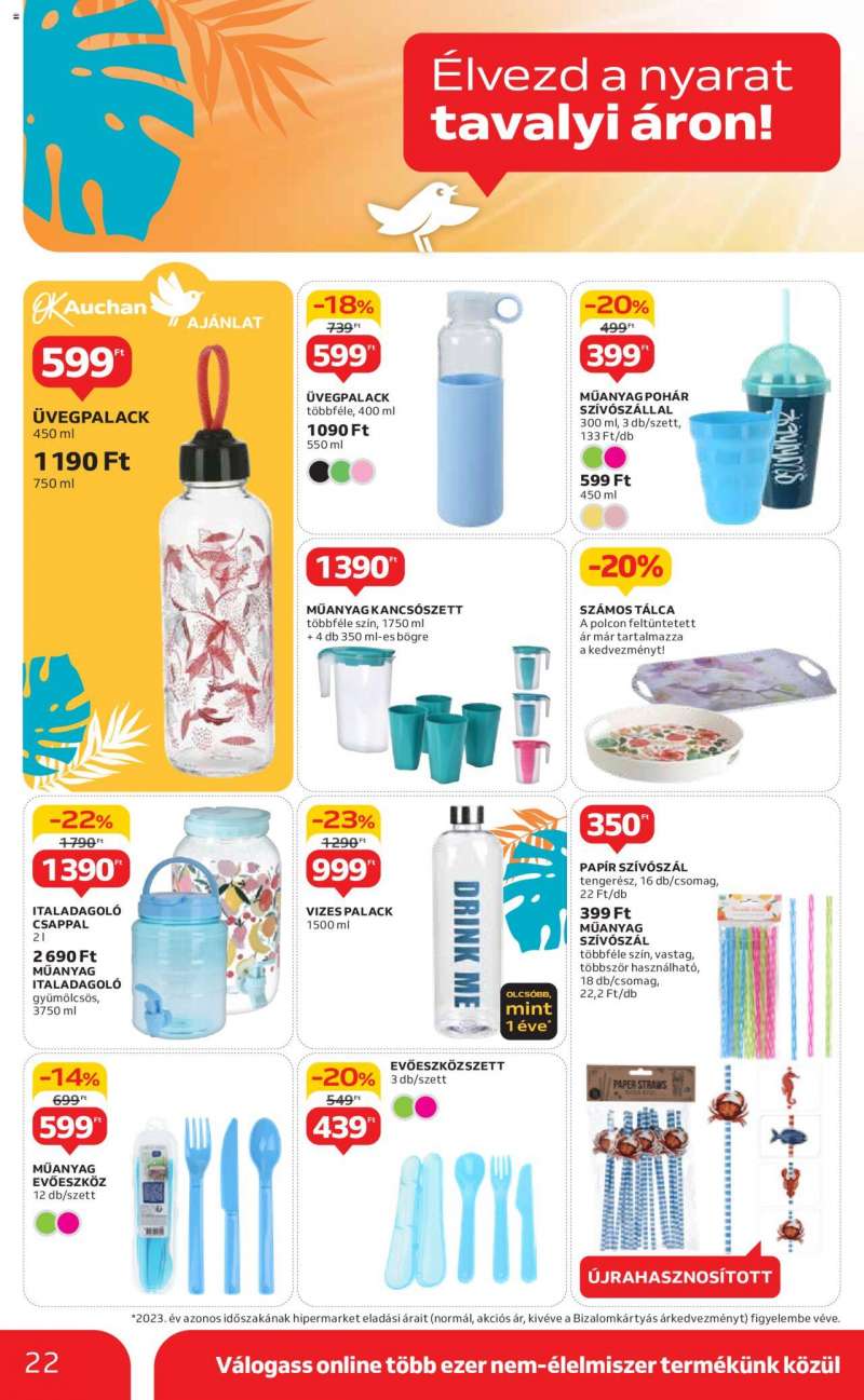 Auchan Indul a nyár 1 hónapos ajánlataink / Hipermarket 22 oldal