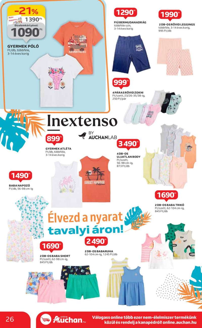 Auchan Indul a nyár 1 hónapos ajánlataink / Hipermarket 26 oldal