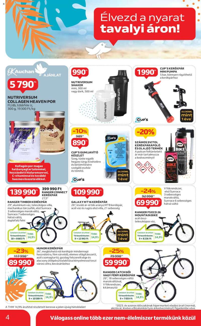 Auchan Indul a nyár 1 hónapos ajánlataink / Hipermarket 4 oldal